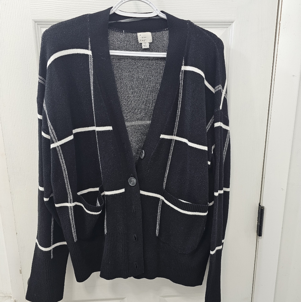 A New Day Monochrome Knit Cardigan